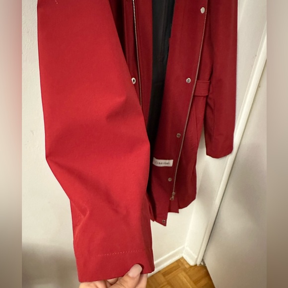 Spring/fall Rain coat red wine color CK never used - Picture 4 of 5